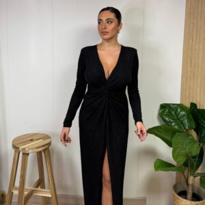 Vestido brillo largo